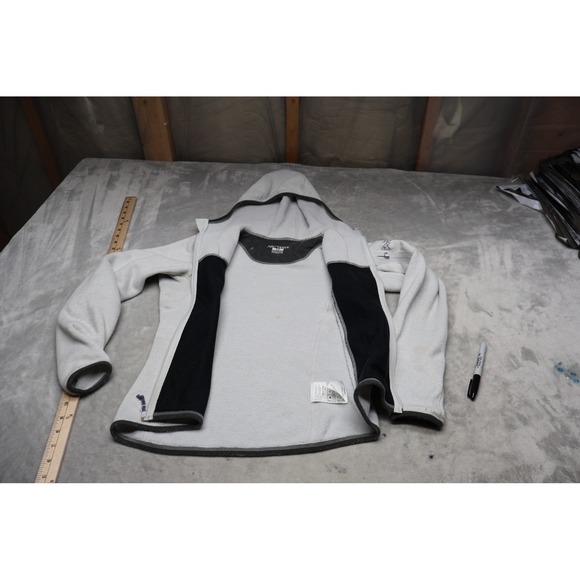 Arcteryx Jacket Womens Small White Knit Hooded Full Zip Casual Outdoor Hiking - Picture 4 of 13